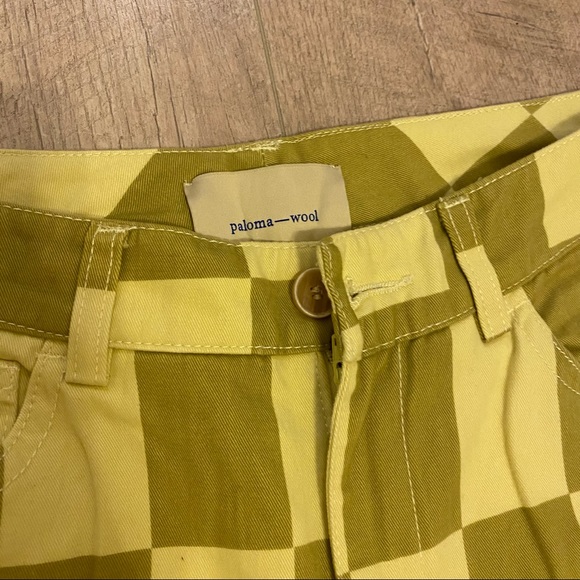Paloma Wool yellow and green checker Jump pants - Picture 5 of 8